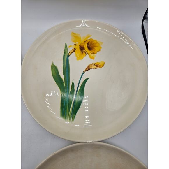 Jonquil by Universal Set of‎ 4 Luncheon Plates White Body, Yellow Flower & Bud - Picture 5 of 11